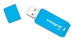 Clé USB 4Go Integral - Bleu Neon