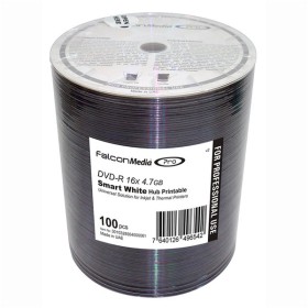 100 DVD-R vierge 16x FTI SMART WHITE Imprimable Jet d'encre et Thermique