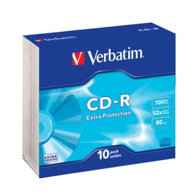 CD-R vierge 52x 700Mo Extra Protection Verbatim en Slim case 10 pcs