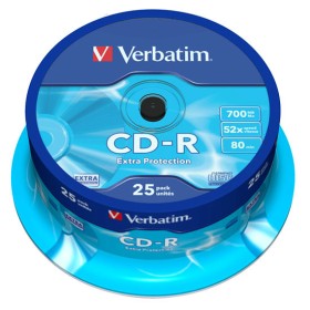 25 CD-R vierge 52x Verbatim 700Mo Extra Protection en Spindle