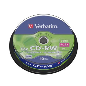 CD-RW vierge 8-10x 700Mo DatalifePlus Verbatim en Spindle 10 pcs