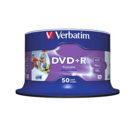 DVD+R 16x 4.7Go x50 Imprimable Jet d'Encre Verbatim en Spindle 50 pcs