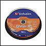 DVD-R 16x 4.7 go Advanced AZO Verbatim en Spindle 10