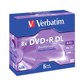 DVD+R DL (Double Couche) 8x 8.5 go Verbatim en Jewel case de 5