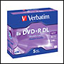 5 DVD+R Double Couche vierge Verbatim 8x 8.5Go en Jewel case - 43541