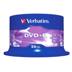 DVD+R vierge Verbatim 16x 4.7Go en Cakebox 50 pcs
