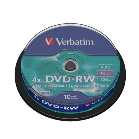 DVD-RW vierge 4x Verbatim 4.7Go en Spindle 10 pcs