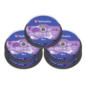 50 DVD+R DL (Double Couche) 8x 8.5 go Verbatim en Spindle de 10