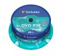 25 DVD-RW vierge 4x Verbatim 4.7Go Matt Silver en Spindle - 43639