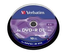 DVD+R Double Couche vierge Verbatim 8x 8.5Go en Cakebox 10 pcs