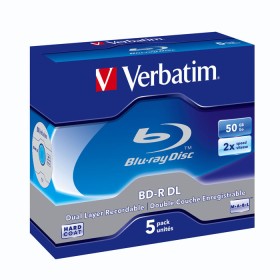 Blu-ray Double Couche vierge Verbatim vitesse 6x 50Go en Jewel case Pack 5 pices.