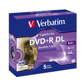 DVD+R DL LightScribe vierge Verbatim 8x 8.5Go en Jewel case 5 pcs