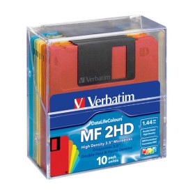 10 Disquettes Verbatim MF2-HD DataLifeColours