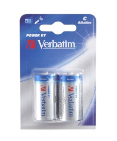 Piles Alcalines Verbatim LR14 Blister de 2
