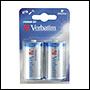 Piles Alcalines Verbatim LR20 Blister de 2