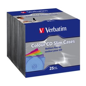 25 Boitiers CD Slim Case color 5mm Verbatim - 49991