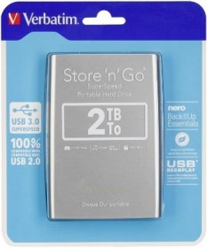 Disque Dur Externe USB 3.0 (100% compatible USB 2.0) 2To Verbatim