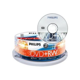25 DVD+RW vierge 4x Philips 4.7Go en Spindle