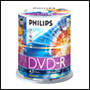 DVD-R 16x 4.7 go Philips en Spindle 100