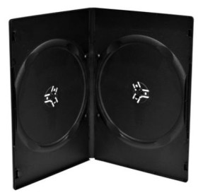 50 Boitiers DVD Double Slim Case 7mm Noir Cybercentrale  - BDVDD50S