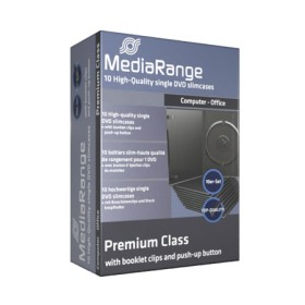 10 Boitiers DVD Slim Case Simple 7mm Noir Mediarange - BOX33