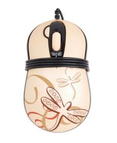 Mini Souris Optique avec fil USB G Cube - Nature - Cream