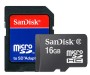 Carte Micro SDHC 16 Go SanDisk en Bulk avec Adaptateur SD - MSAN16G