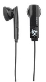 Ecouteurs Intra-auriculaire 'Biohazard' - Noir