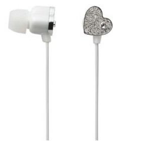 Ecouteurs Intra auriculaire Bijou TIARA Heart Elecom - Silver