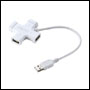 HUB USB 2.0 4 ports 'Croix' - Blanc - dstk 13505