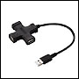 HUB USB 2.0 4 ports 'Croix' - Noir - dstk 13506