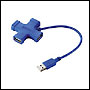 HUB USB 2.0 4 ports 'Croix' - Bleu - dstk 13507
