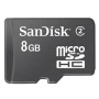 Carte Micro SDHC 8 Go SanDisk avec Adaptateur SD
